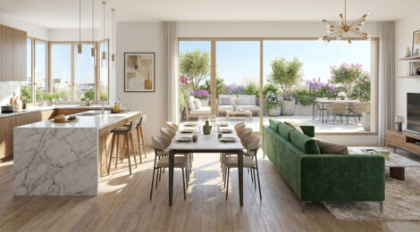 Programme immobilier neuf Les Portes de Seine - Asnières-sur-Seine adresse neuve proche Seine et RER C (92600) - Référence : 17264