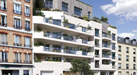 Programme immobilier neuf Les Terrasses Voltaire - Asnières-sur-Seine : logements neufs T2–T5 proche du métro 13 (92600) - Référence : 15826