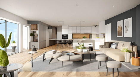 Programme immobilier neuf LES TERRASSES MANSART - Clamart à 500 m du tram T6 appartements avec terrasses et vues dégagées (92140) - Référence : 17119