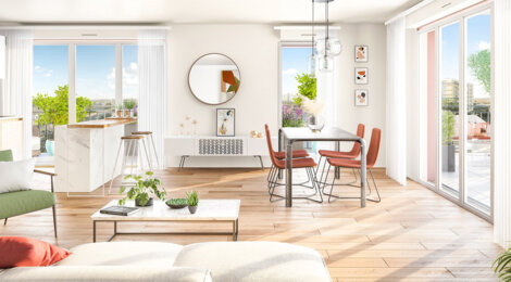 Programme immobilier neuf Carré Caillebotte - Colombes résidence verdoyante proche gare Transilien J (92700) - Référence : 17611