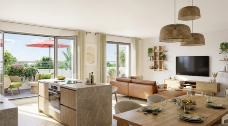 Programme immobilier neuf Le Clos des Berges - Villeneuve-la-Garenne logements du 2 au 4 pièces avec vue Seine (92390) - Référence : 17713