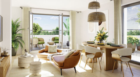 Programme immobilier neuf Le Clos des Berges - Villeneuve-la-Garenne logements du 2 au 4 pièces avec vue Seine (92390) - Référence : 17713