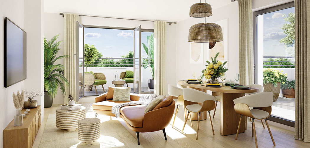 Programme immobilier neuf Le Clos des Berges - Villeneuve-la-Garenne logements du 2 au 4 pièces avec vue Seine (92390) - Référence : 17713