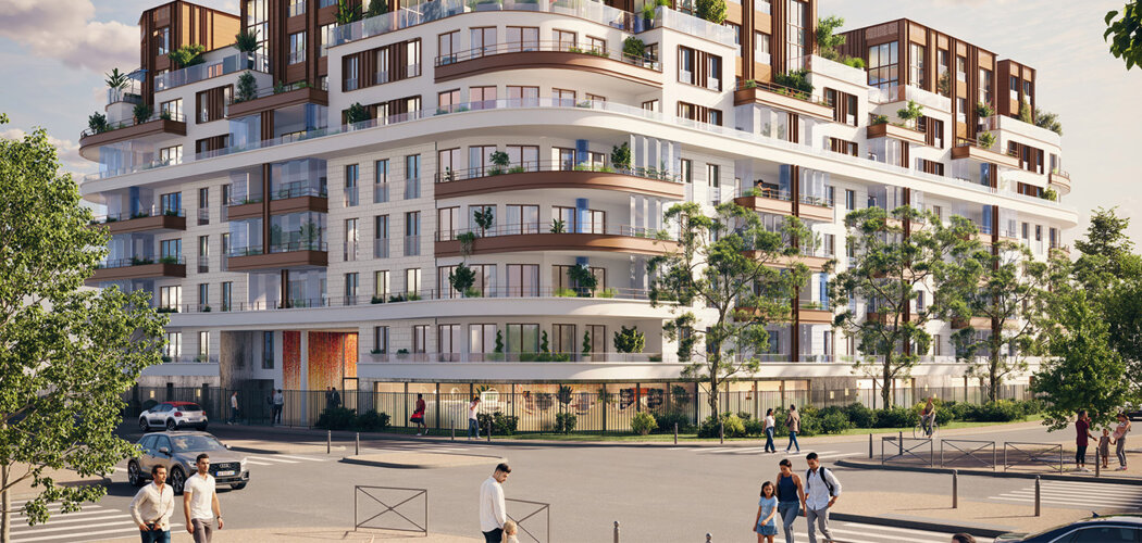 Programme immobilier neuf Majestic en Seine - Villeneuve-la-Garenne proche Porte de Saint-Ouen (92390) - Référence : 13582